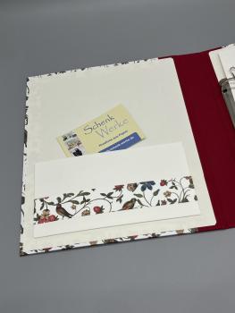 Ringbuch Planer A5 rot Tiere Blumen  Innenseite Steckfach
